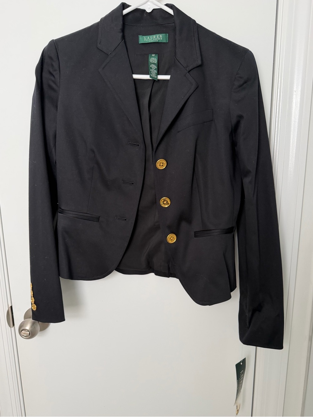 NWT Lauren Ralph Lauren Petite Black Blazer Originally $169